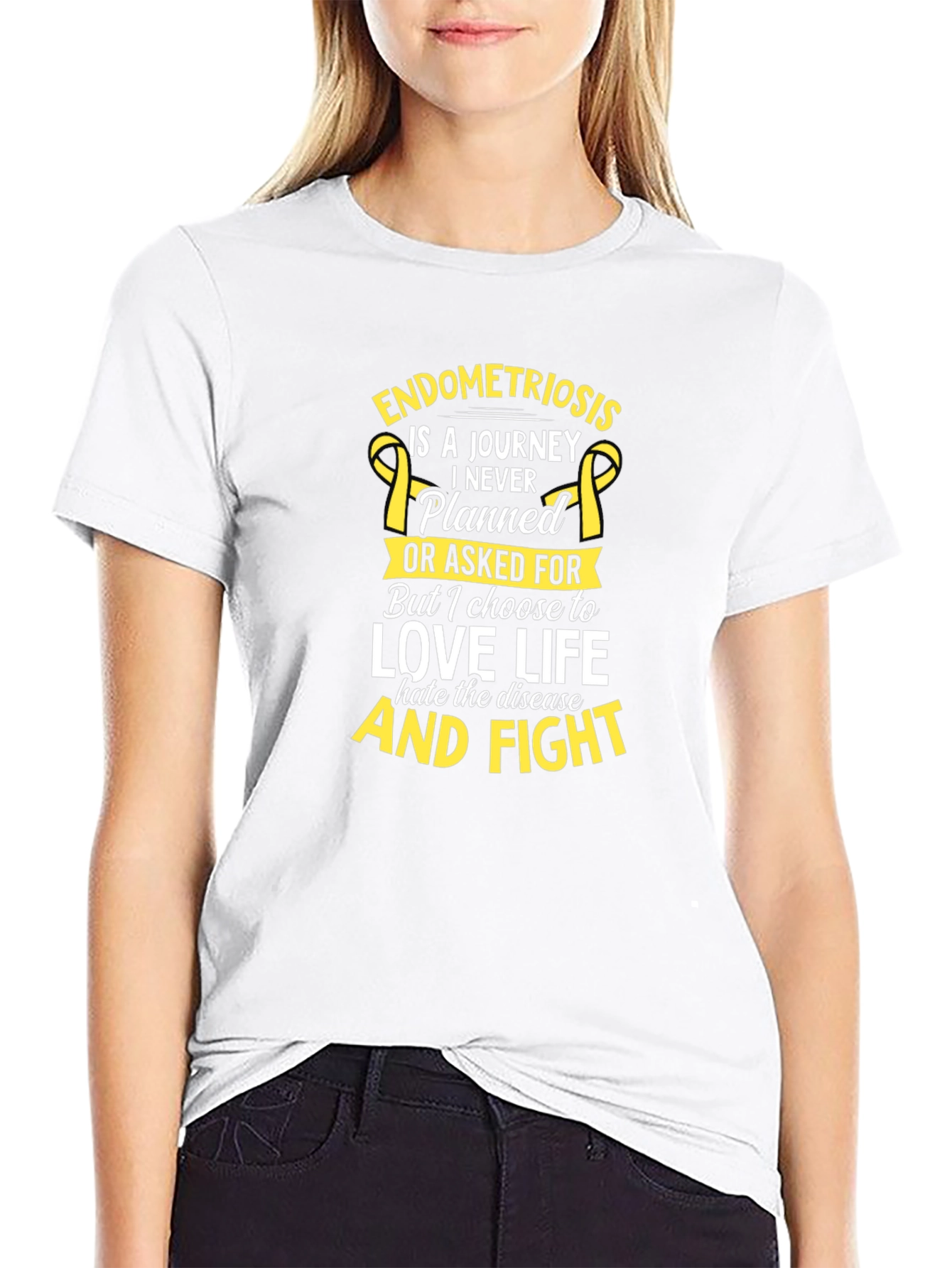 Endometriosis Awareness T-Shirt - Love Life & Fight Design