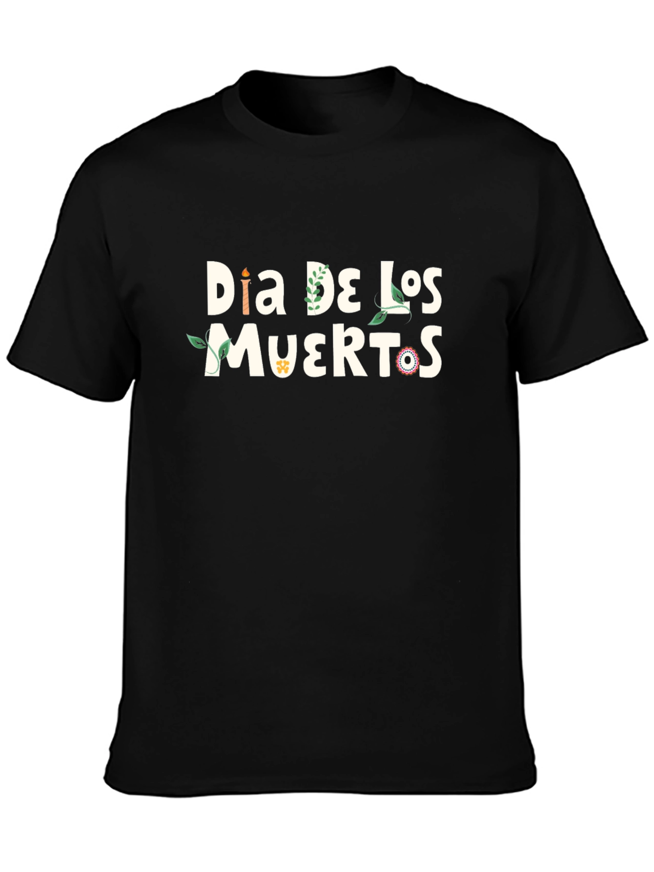 Dia De Los Muertos Graphic Tee - Black