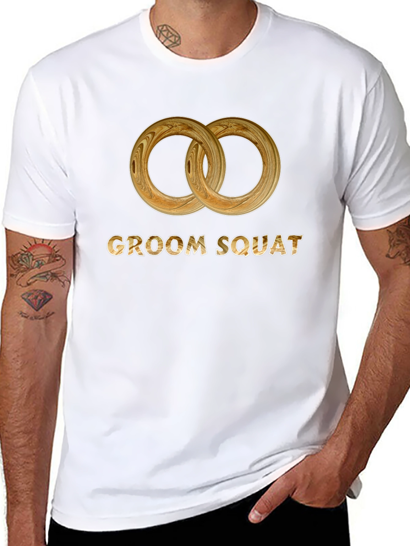 Groom Squad Wedding Rings Graphic Tee