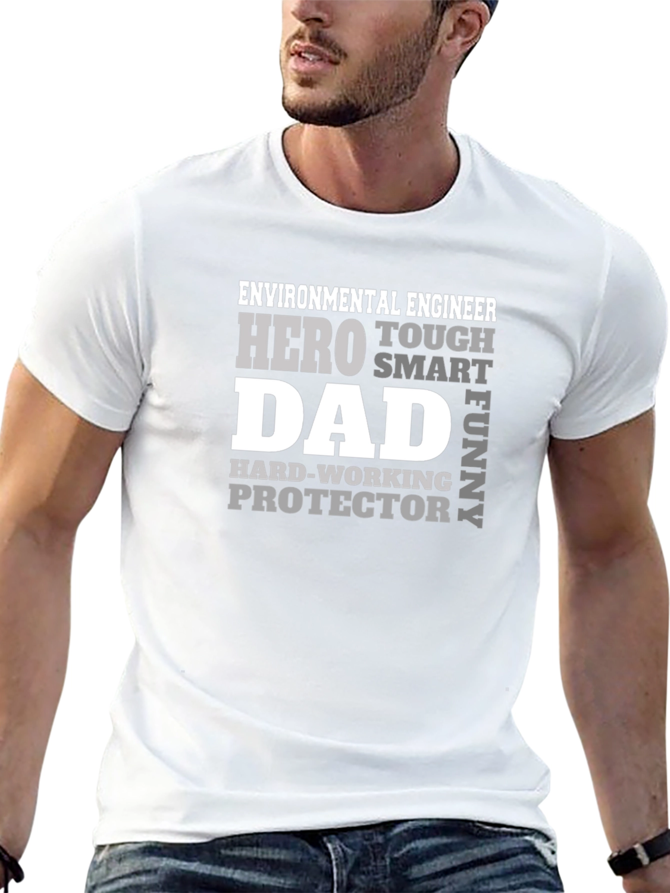 Environmental Engineer Dad T-Shirt Hero Funny Smart
