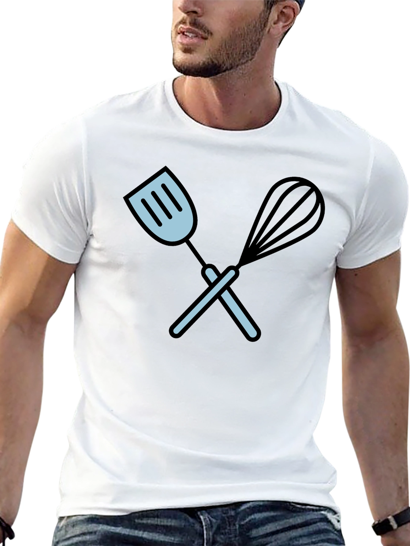 Chefs Choice Black T-Shirt - Kitchen Utensil Design