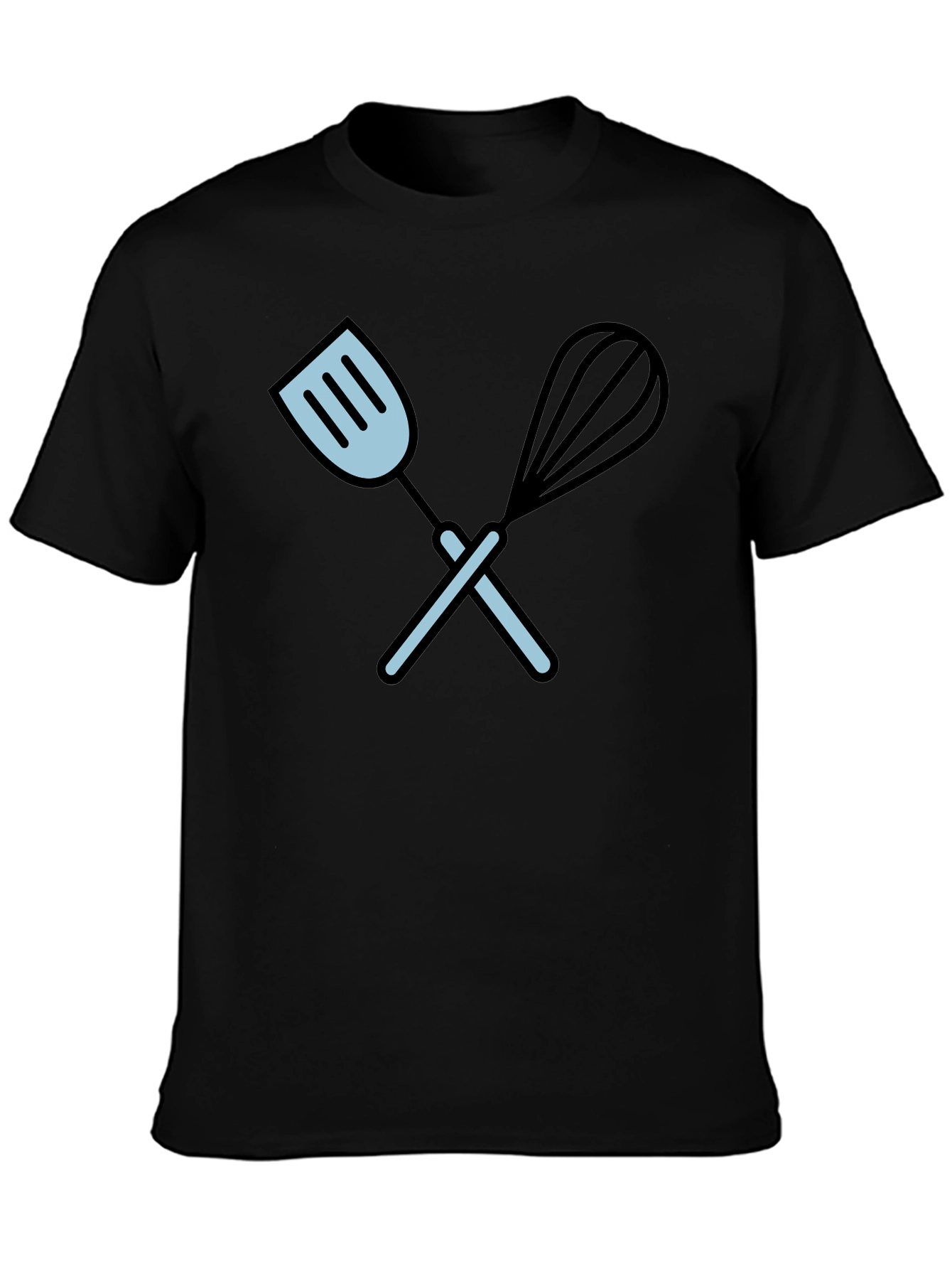 Chefs Choice Black T-Shirt - Kitchen Utensil Design