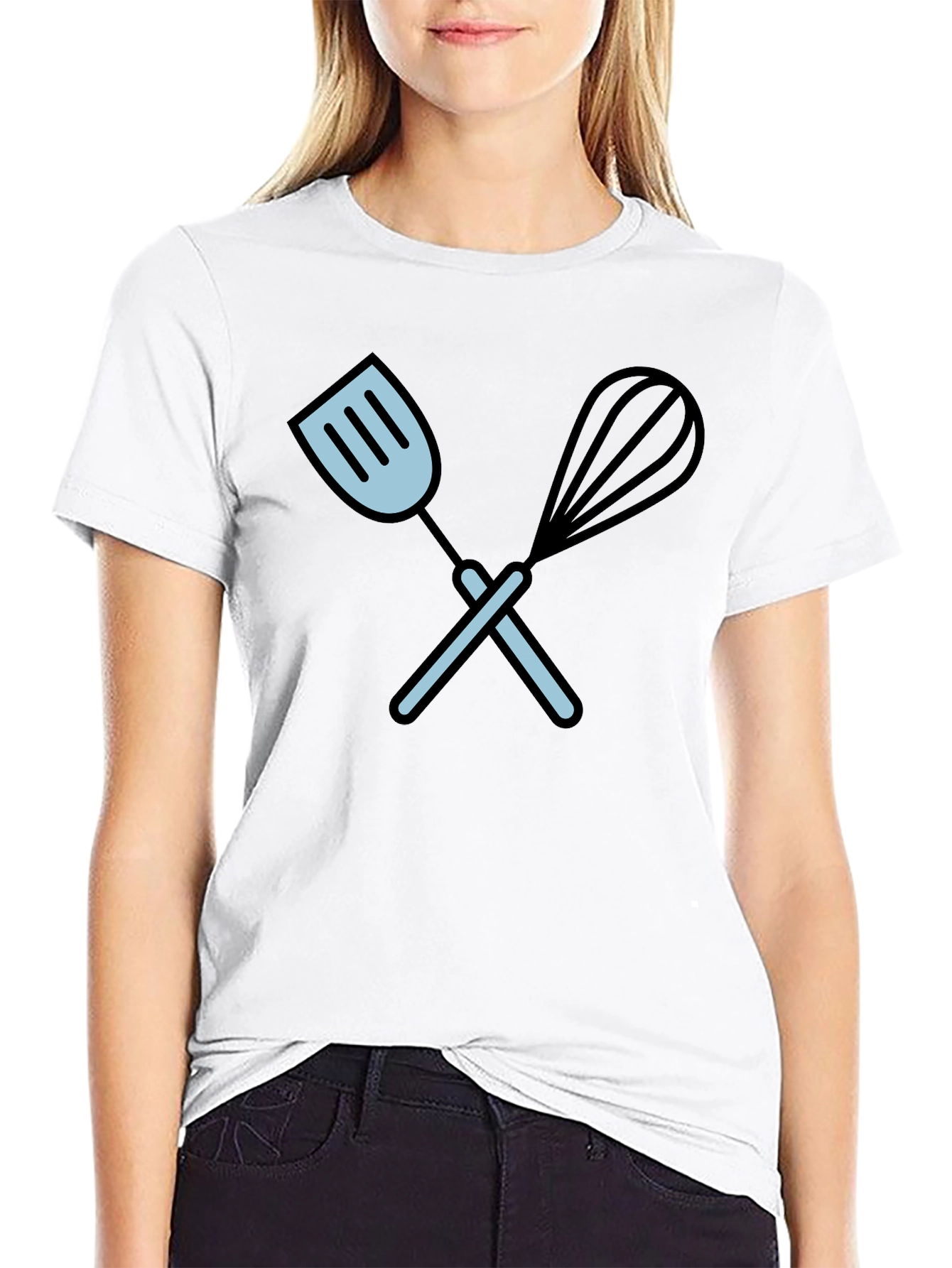Chefs Choice Black T-Shirt - Kitchen Utensil Design