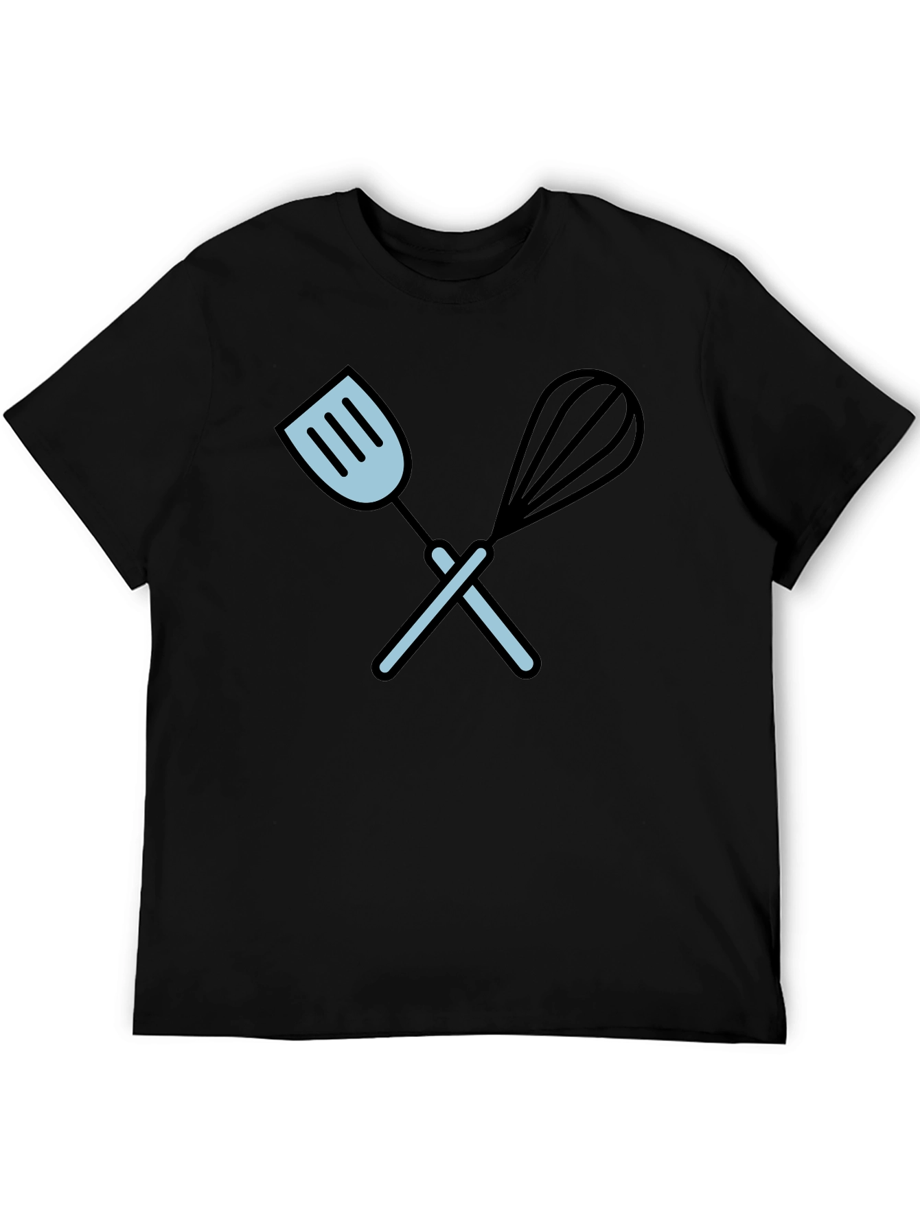 Chefs Choice Black T-Shirt - Kitchen Utensil Design