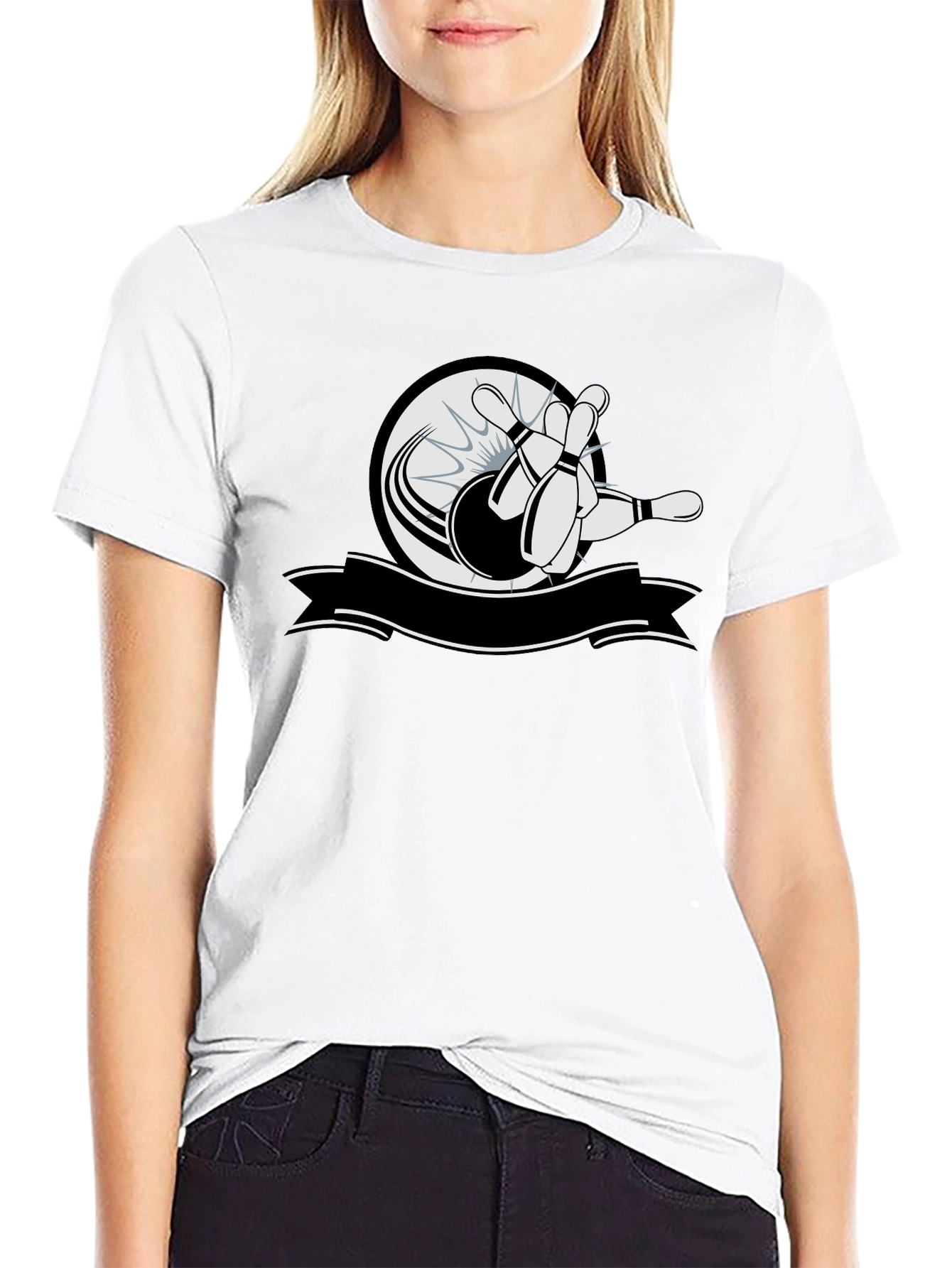 Bowling Strike Graphic T-Shirt - Classic Black Tee