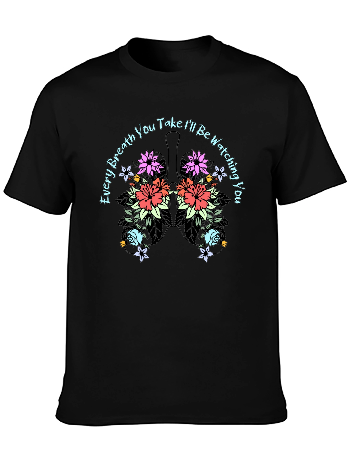 Every Breath T-Shirt - Floral Lung Design
