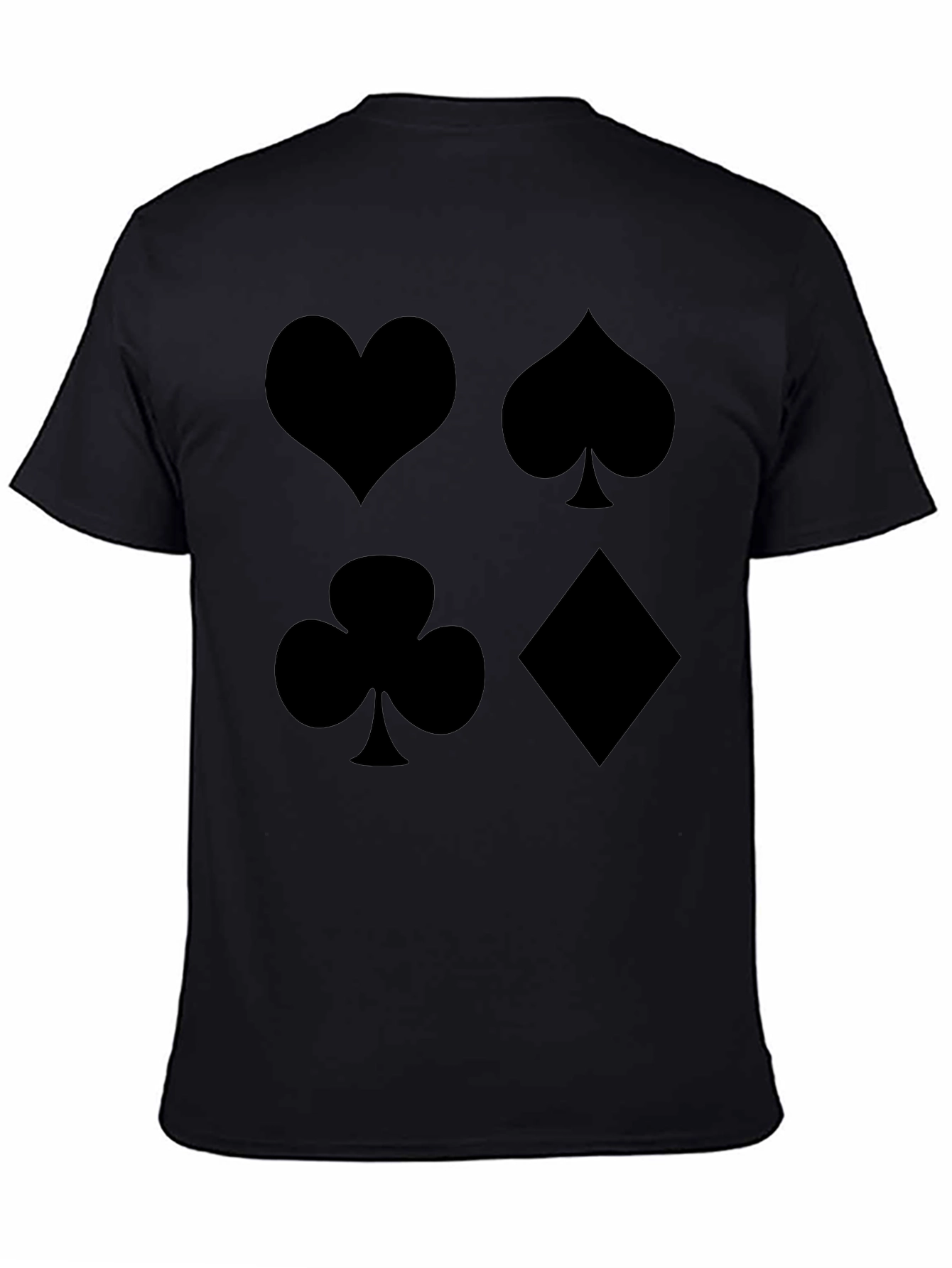 Playing Card Suit T-Shirt - Heart Spade Club Diamond