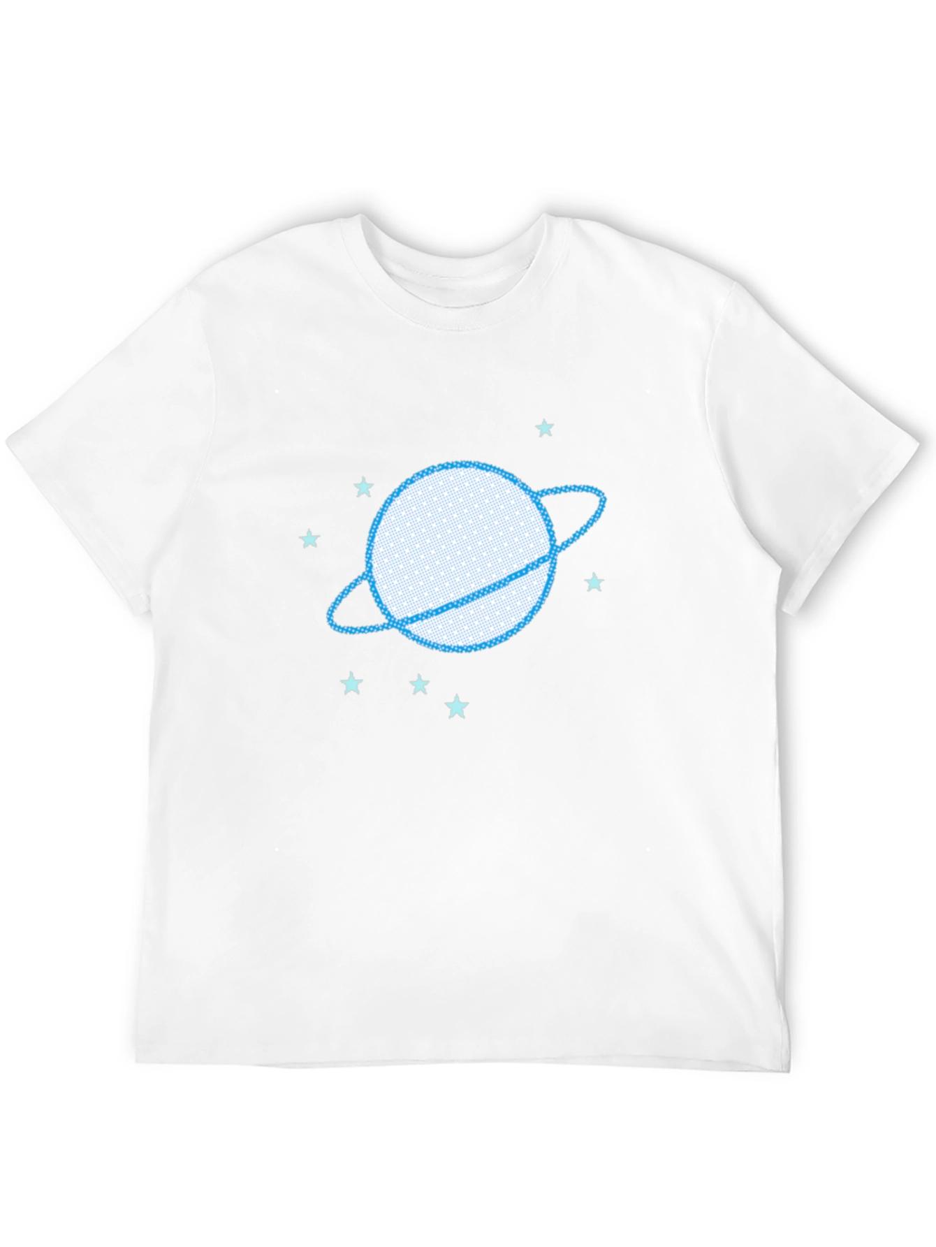 Planet Saturn Graphic Tee - Trendy Space Design