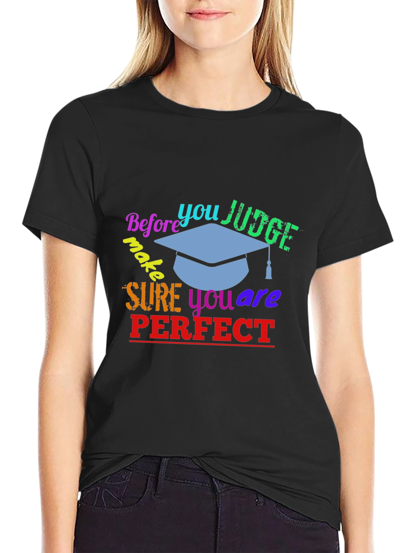 Judge Less Black Graphic Tee