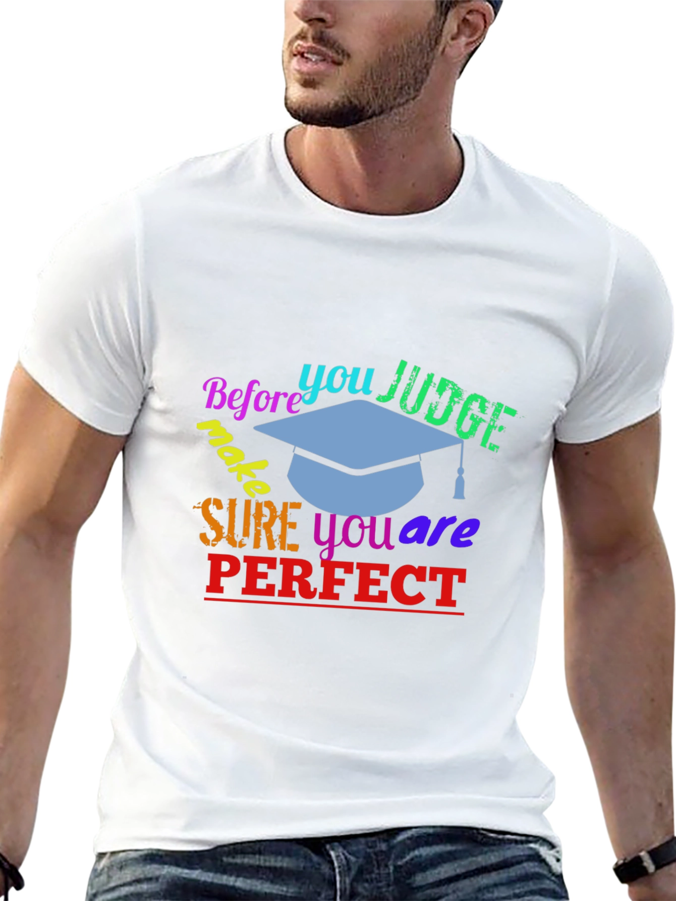 Judge Less Black Graphic Tee