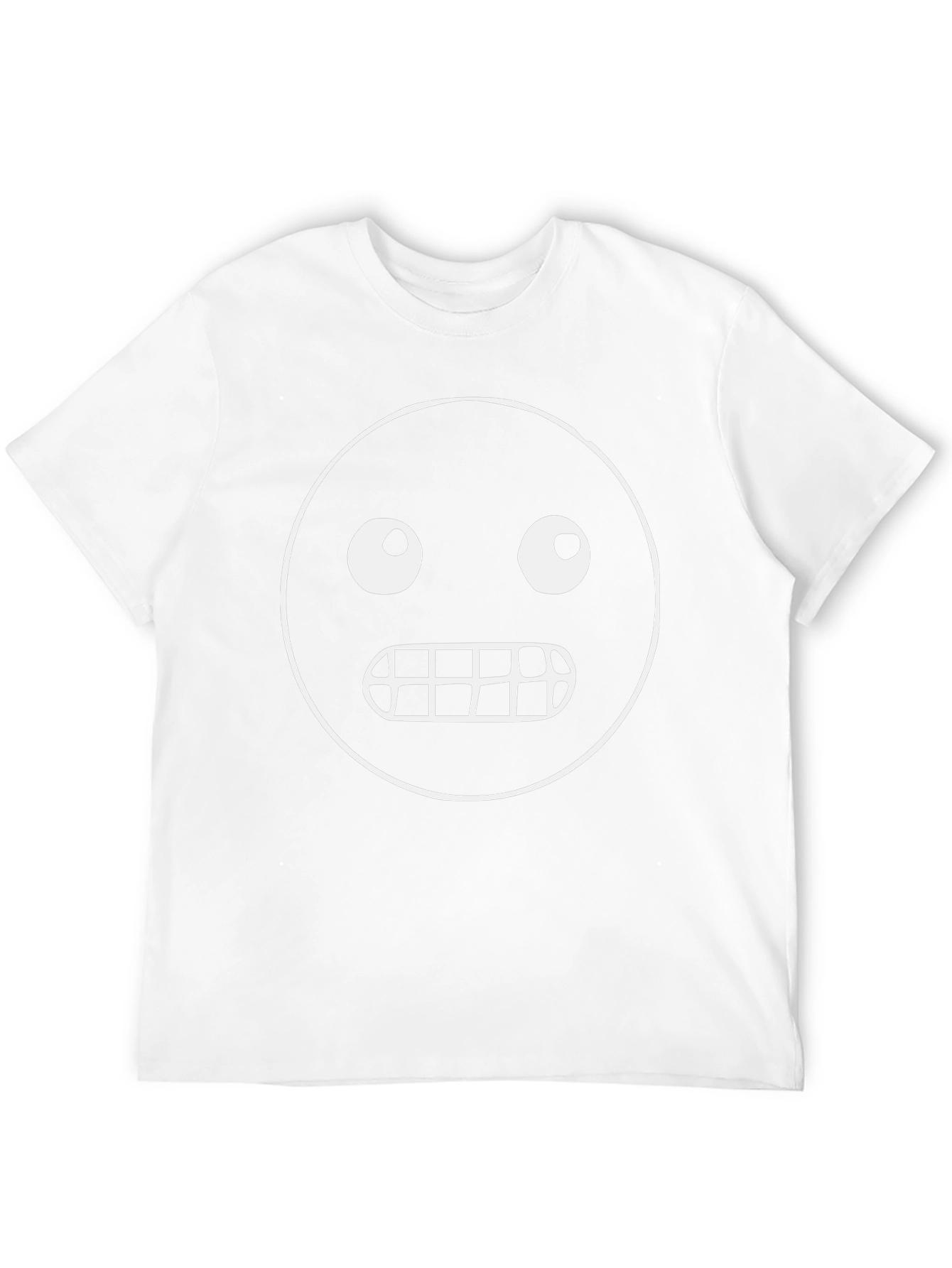 Funny Gritted Teeth Emoji T-Shirt - Black