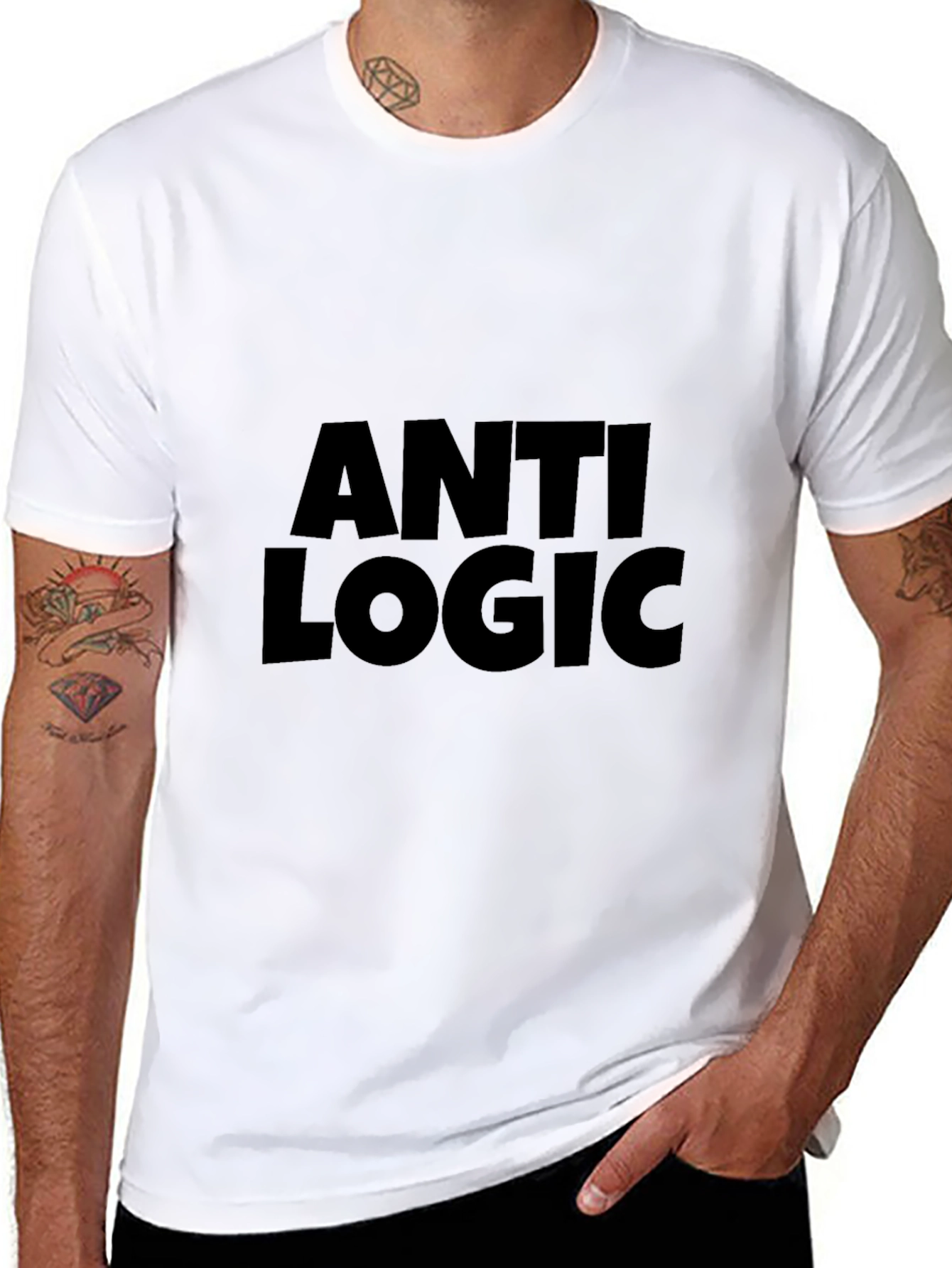 Anti Logic Black T-Shirt - Bold Statement Tee