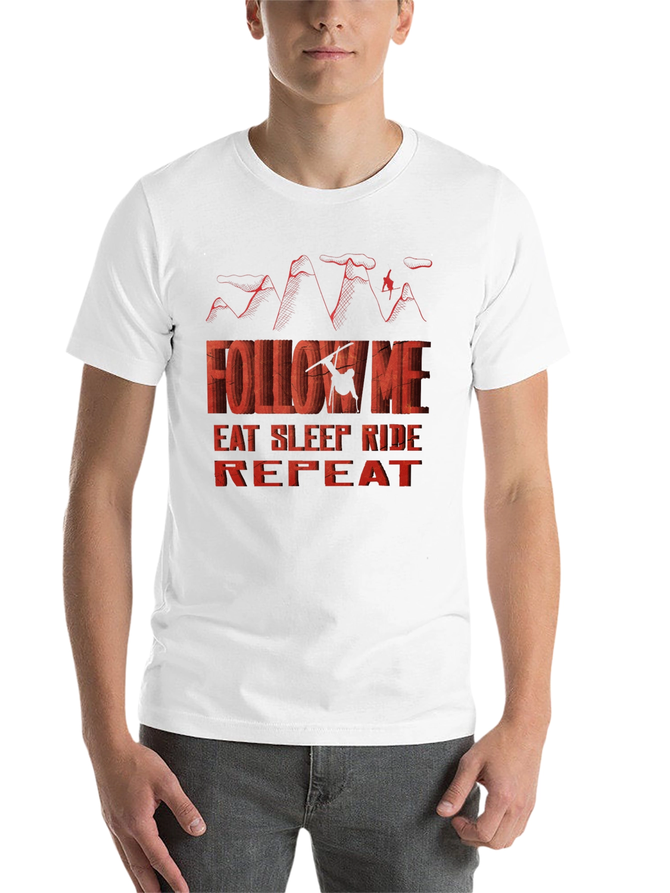Follow Me Eat Sleep Ride Repeat - Graphic T-Shirt