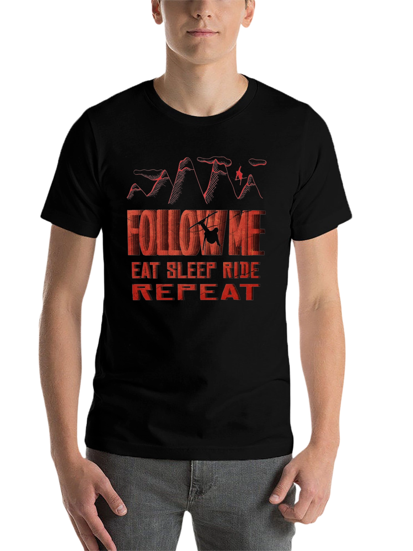 Follow Me Eat Sleep Ride Repeat - Graphic T-Shirt
