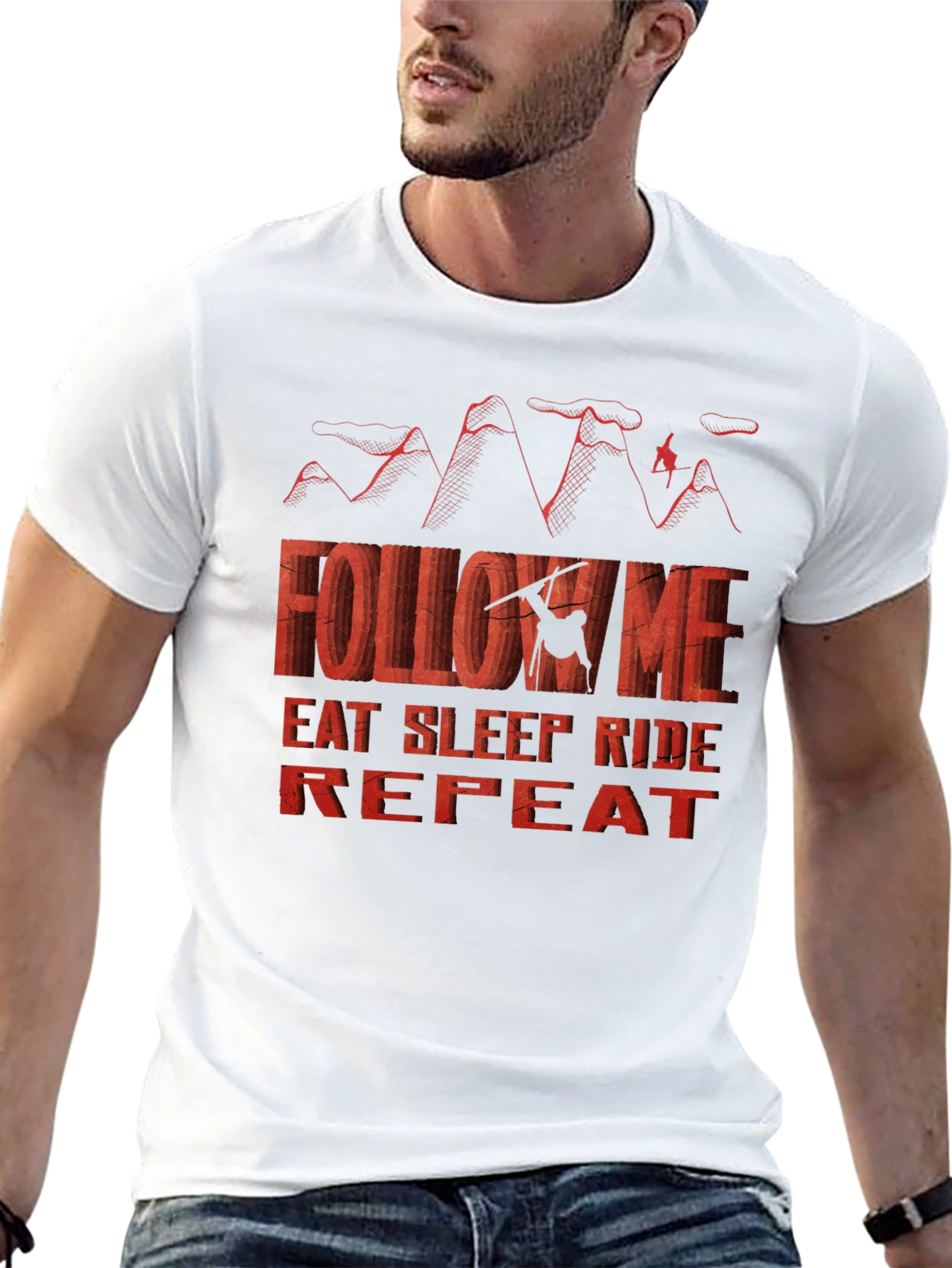 Follow Me Eat Sleep Ride Repeat - Graphic T-Shirt
