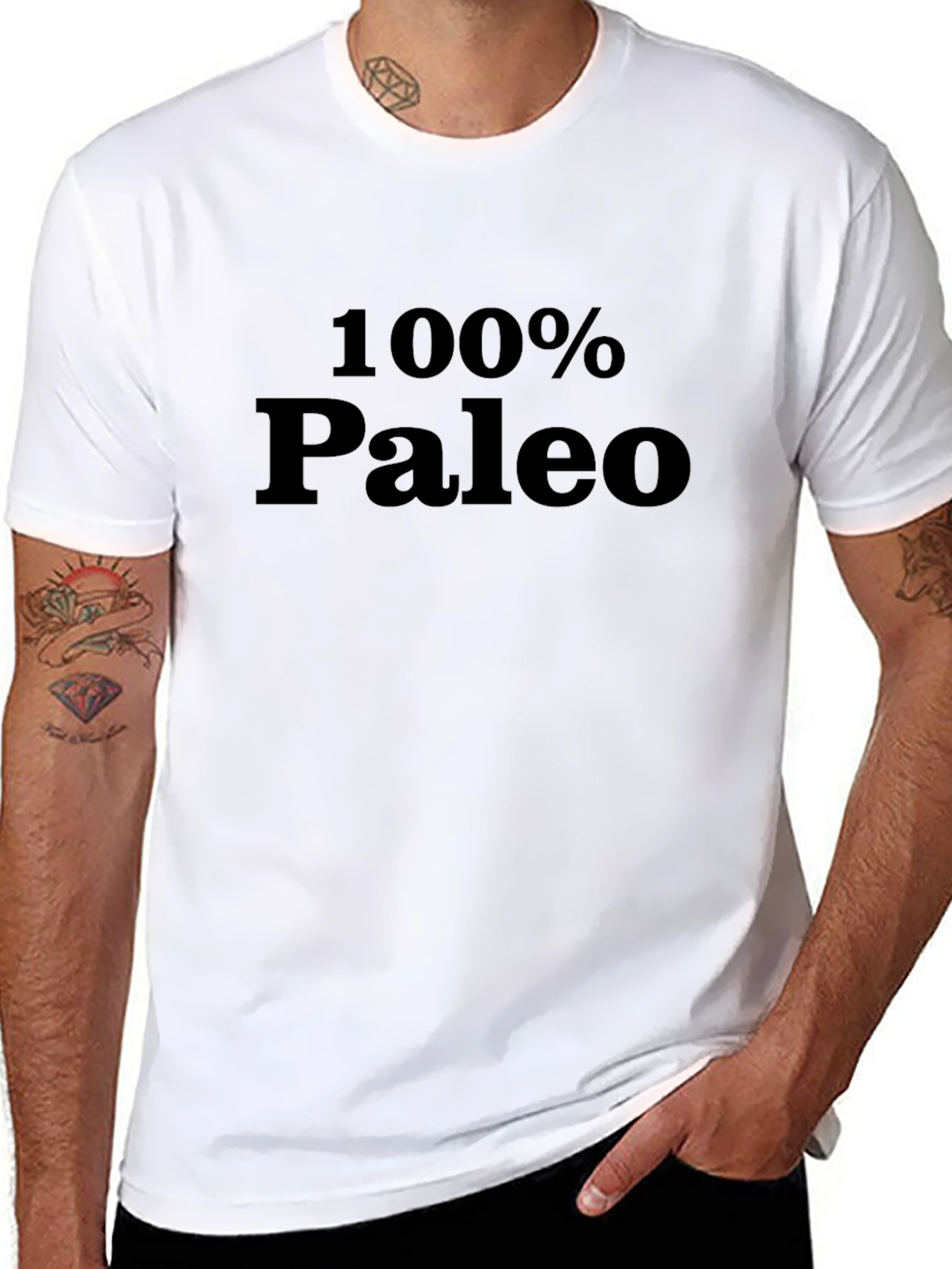100% Paleo Black T-Shirt - Lifestyle Apparel