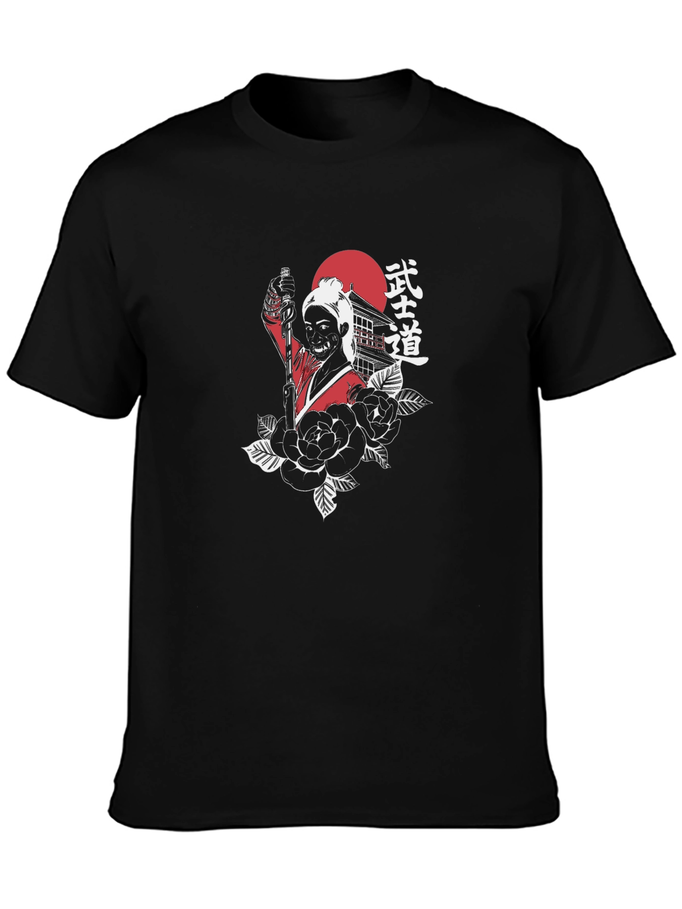 Samurai Graphic Black T-Shirt