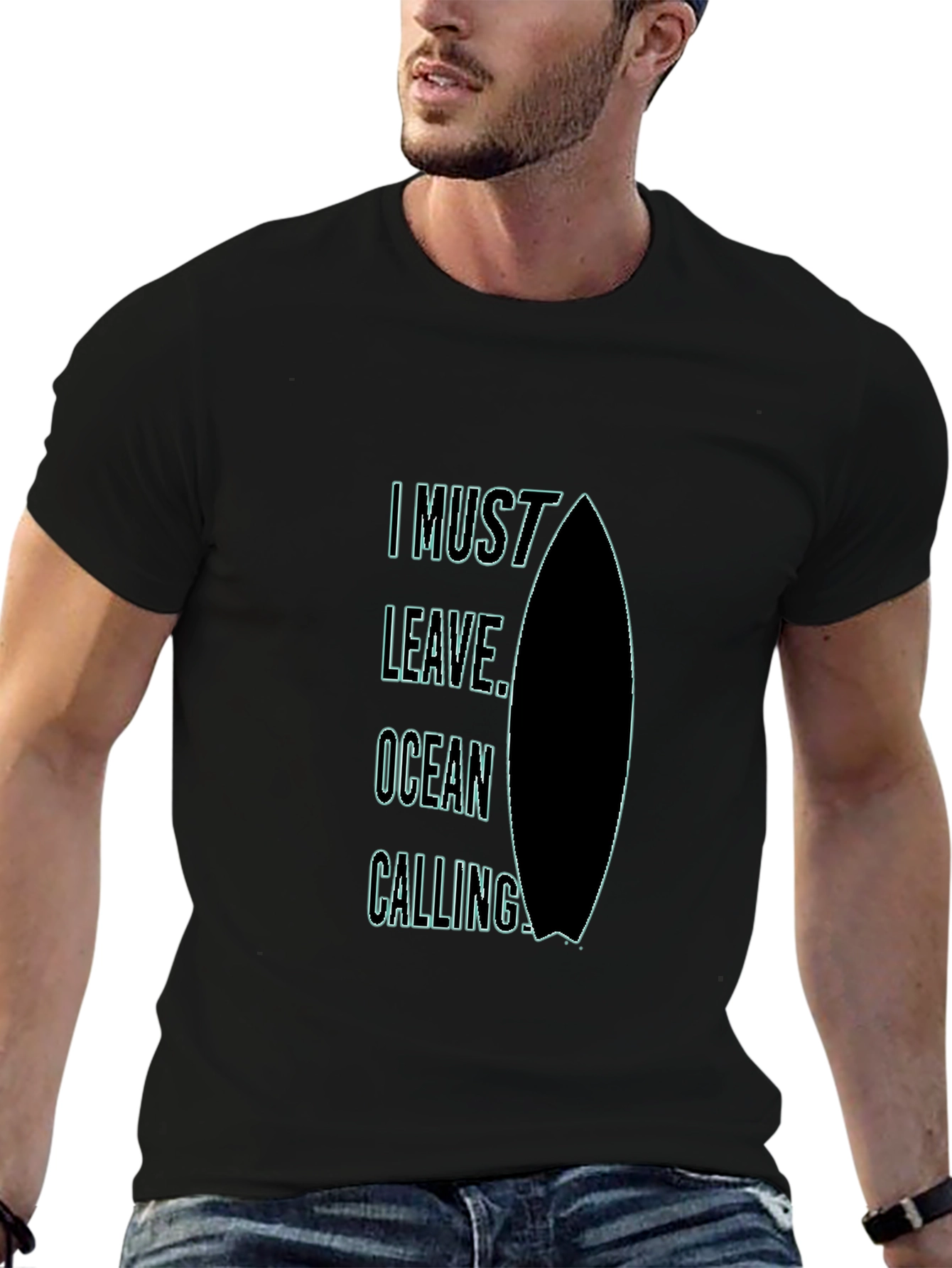 Ocean Calling Graphic Tee - Surfboard Design