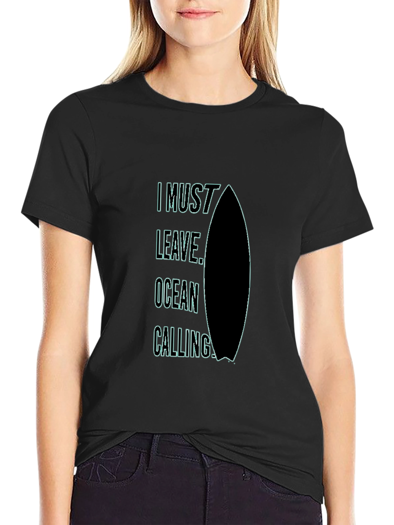 Ocean Calling Graphic Tee - Surfboard Design