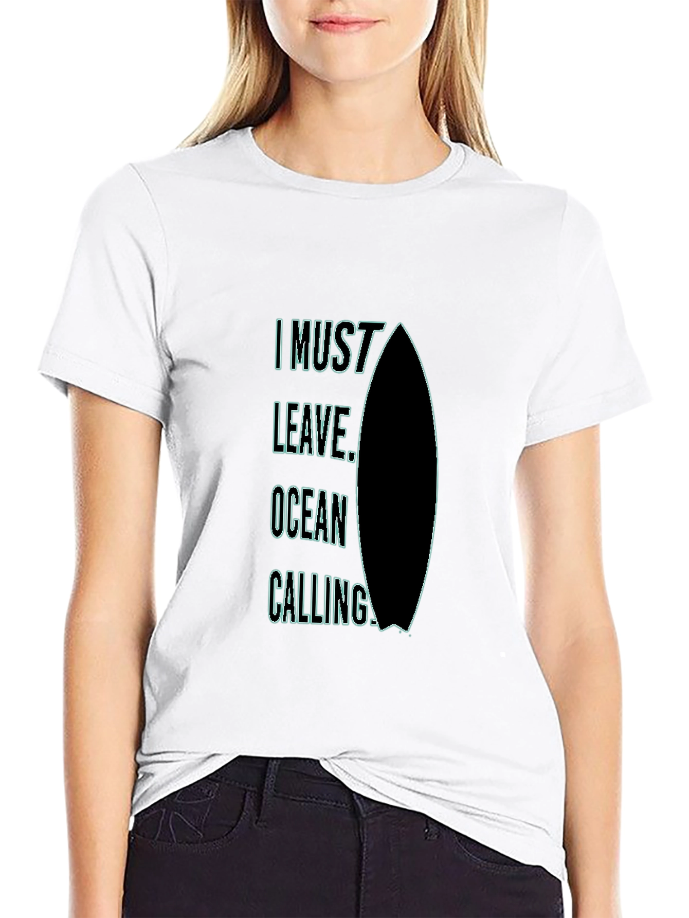 Ocean Calling Graphic Tee - Surfboard Design