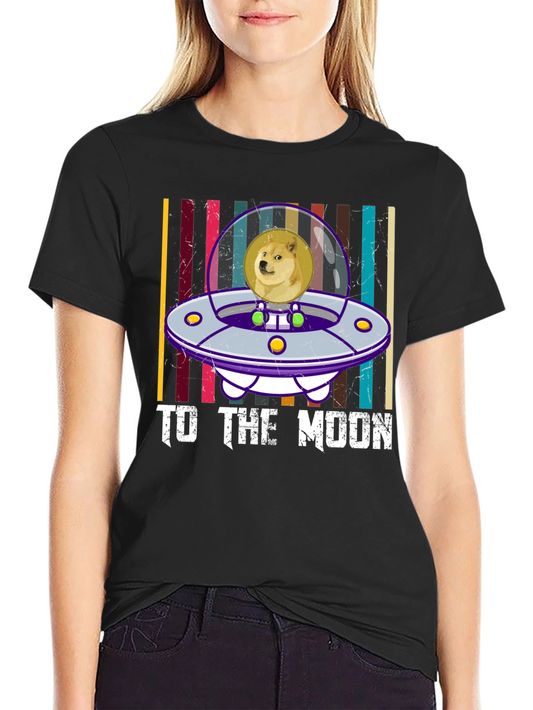 Doge To The Moon UFO Graphic Tee