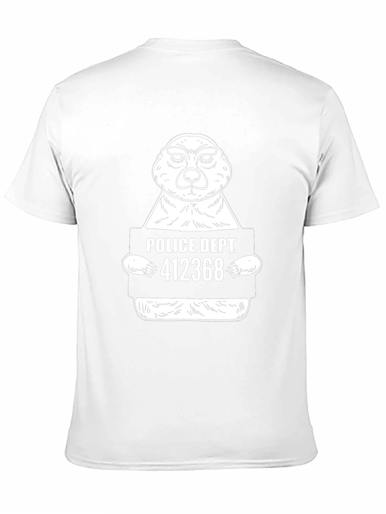 Funny Meerkat Police Dept. Mugshot Black T-Shirt