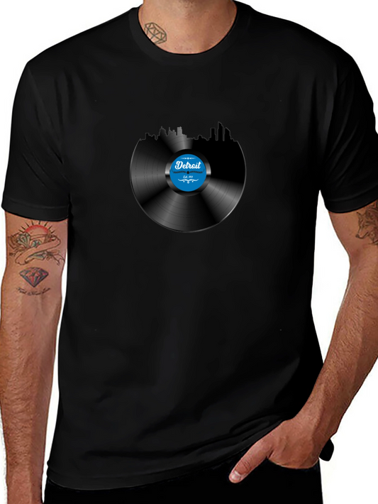 Detroit Vinyl Record Graphic Tee