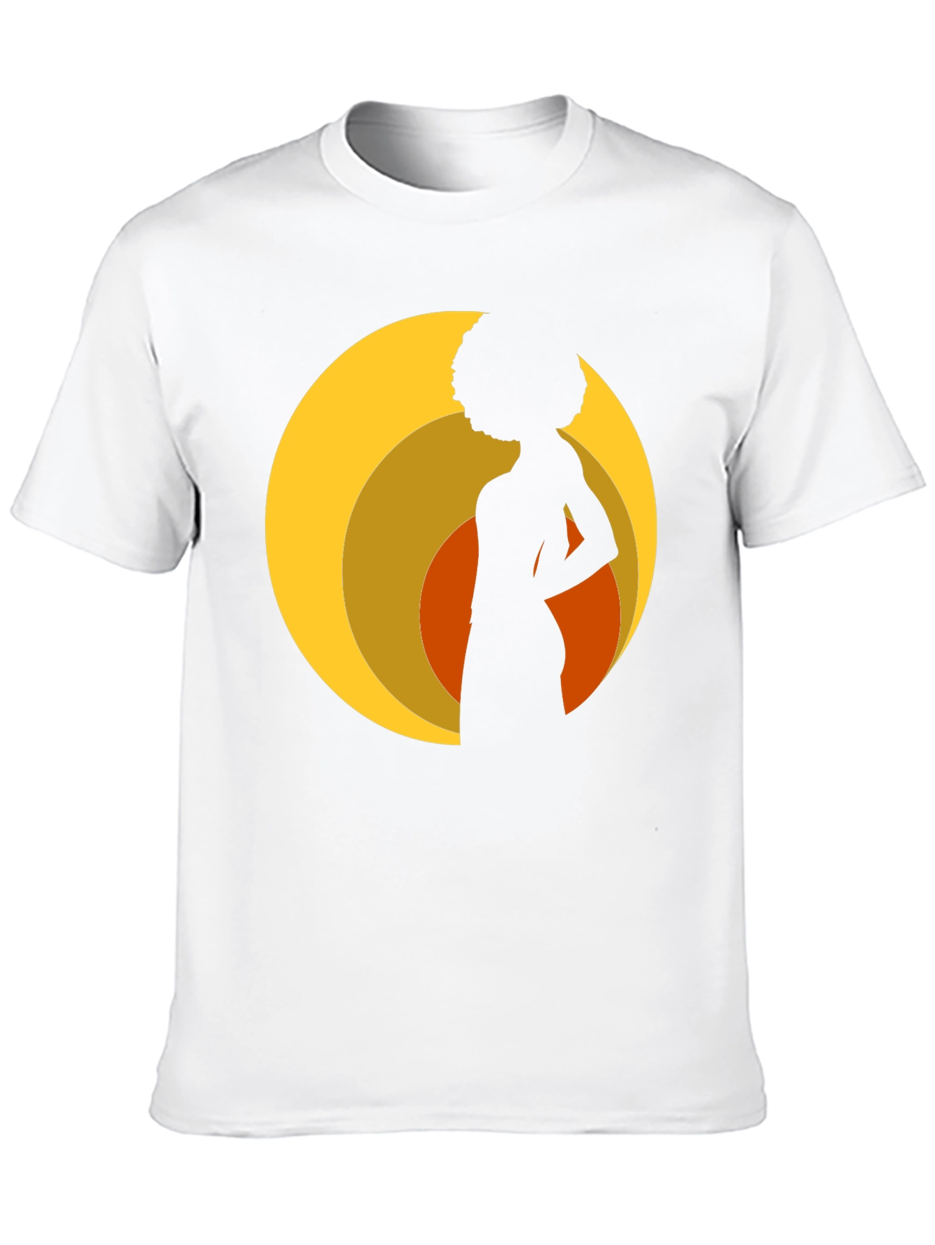 Retro Silhouette Afro T-Shirt - Black