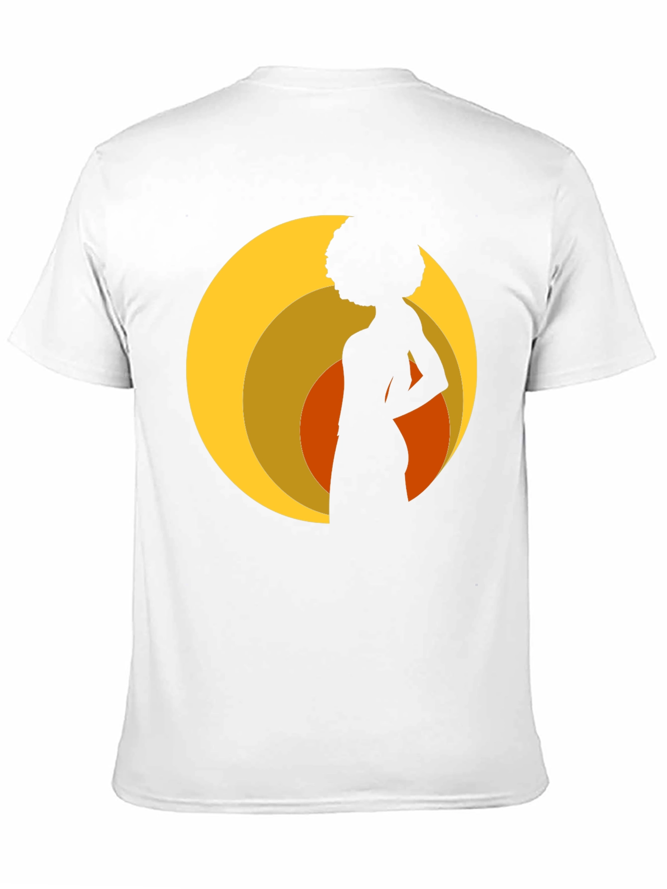 Retro Silhouette Afro T-Shirt - Black