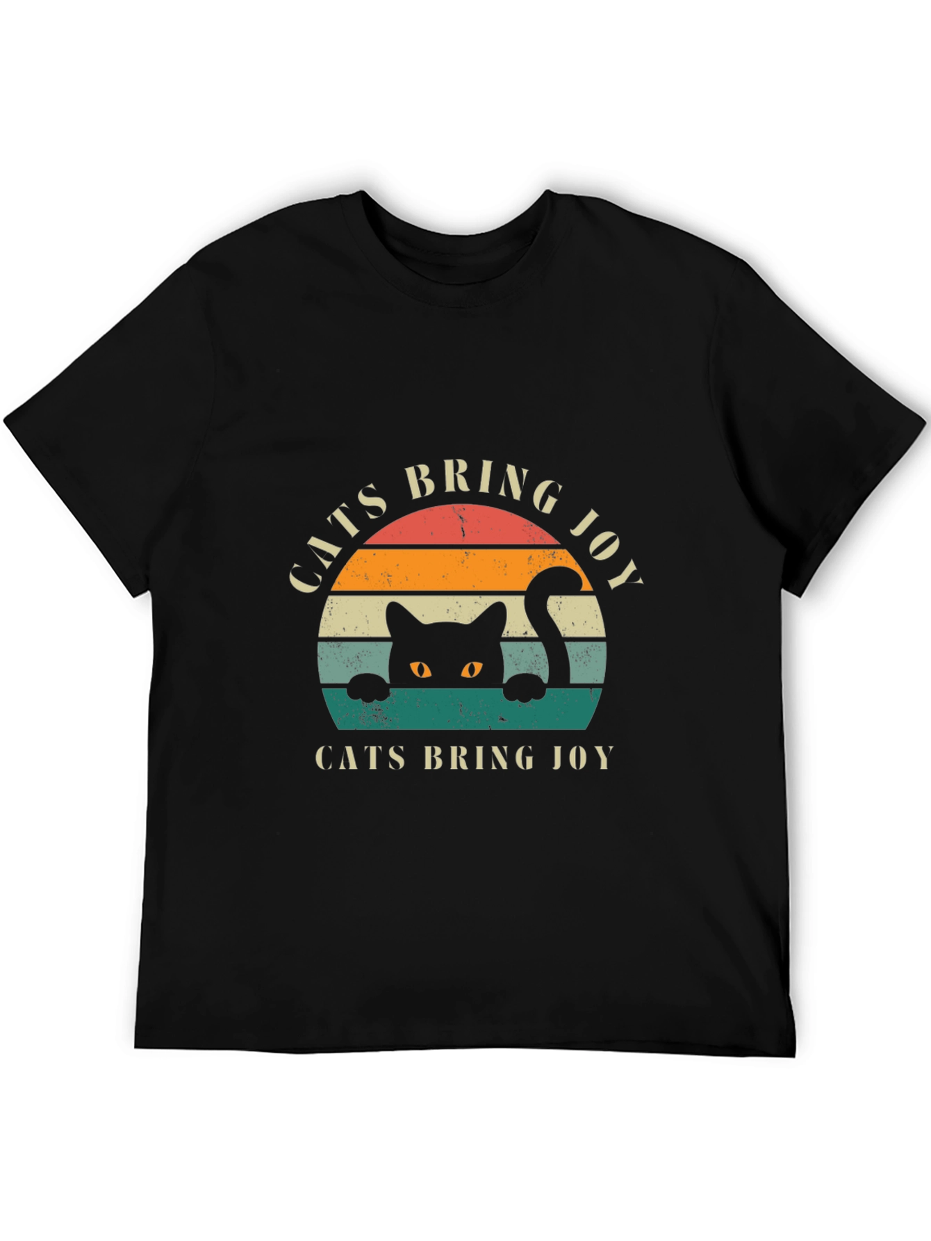 Cats Bring Joy Retro Graphic T-Shirt