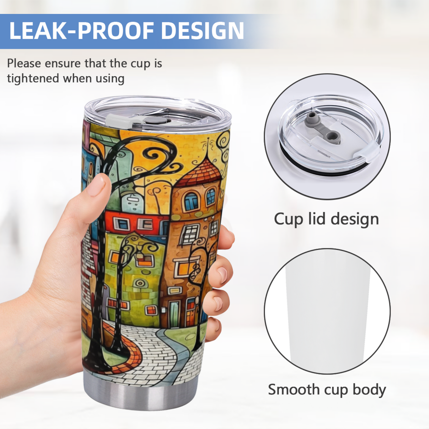 Pastoral Laundry Garden With Puppy & Butterflies 20oz Insulated Tumbler