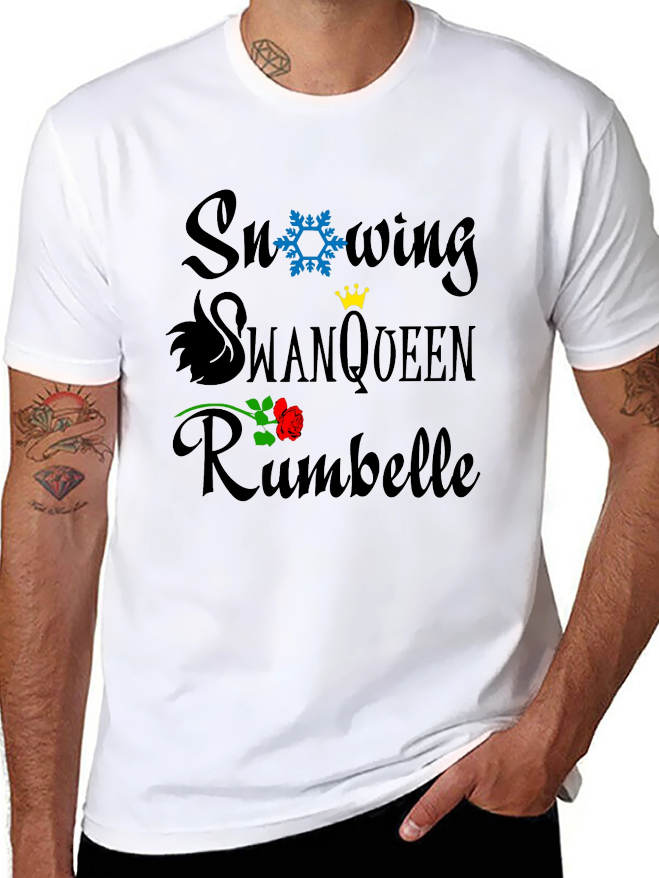 Snowing SwanQueen Rumbelle Graphic T-Shirt