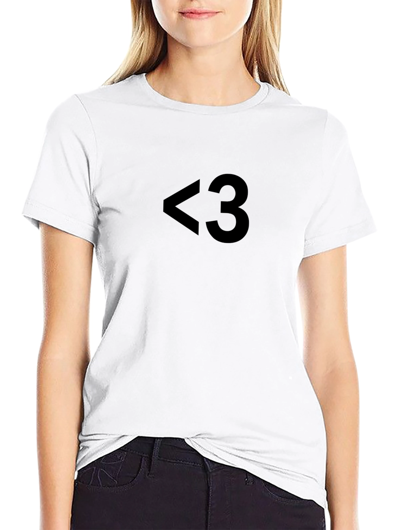 Minimalist <3 Graphic Black T-Shirt