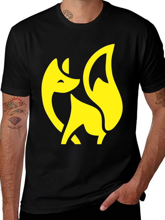 Fox Graphic Tee - Stylish Black T-Shirt