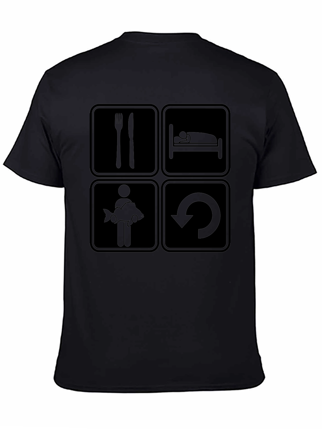 Eat Sleep Fish Repeat Graphic Tee