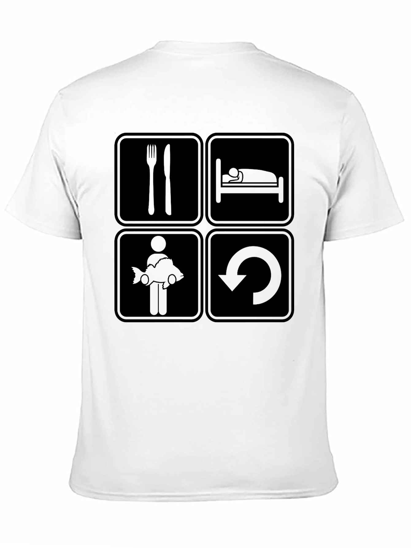 Eat Sleep Fish Repeat Graphic Tee