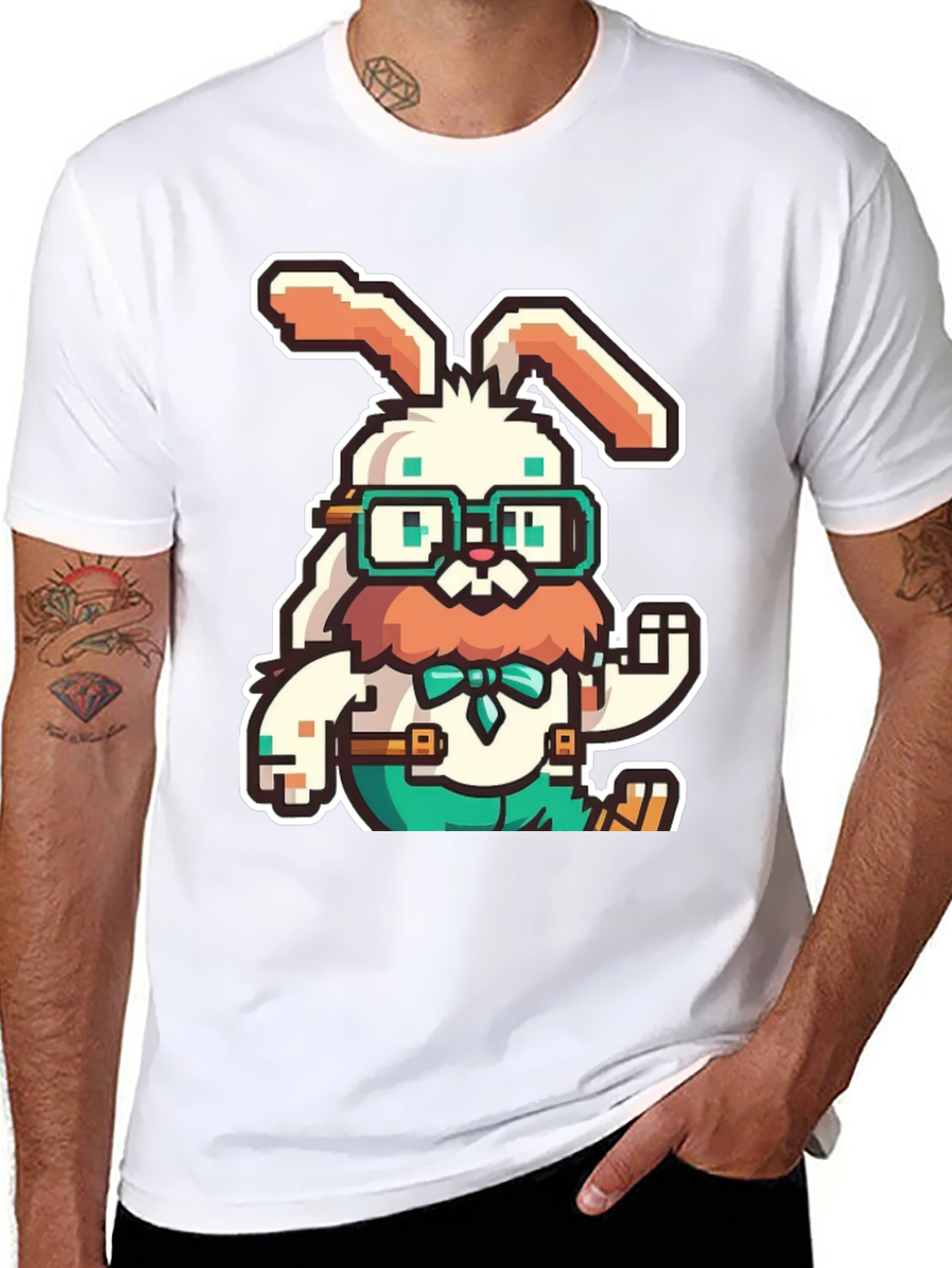 Pixelated Easter Bunny T-Shirt