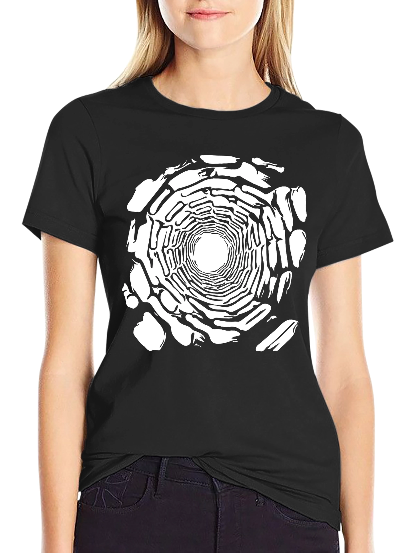 Optical Illusion T-Shirt - Abstract Vortex Design