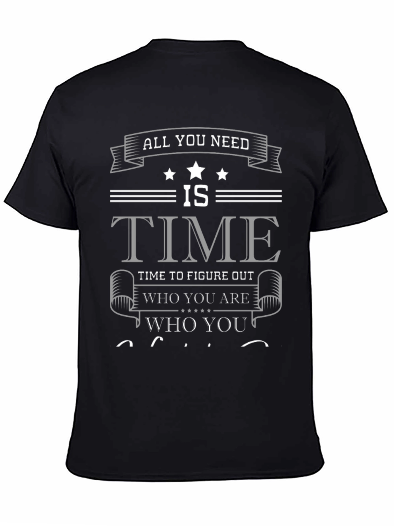 Time to Figure Out Who You Are Black T-Shirt