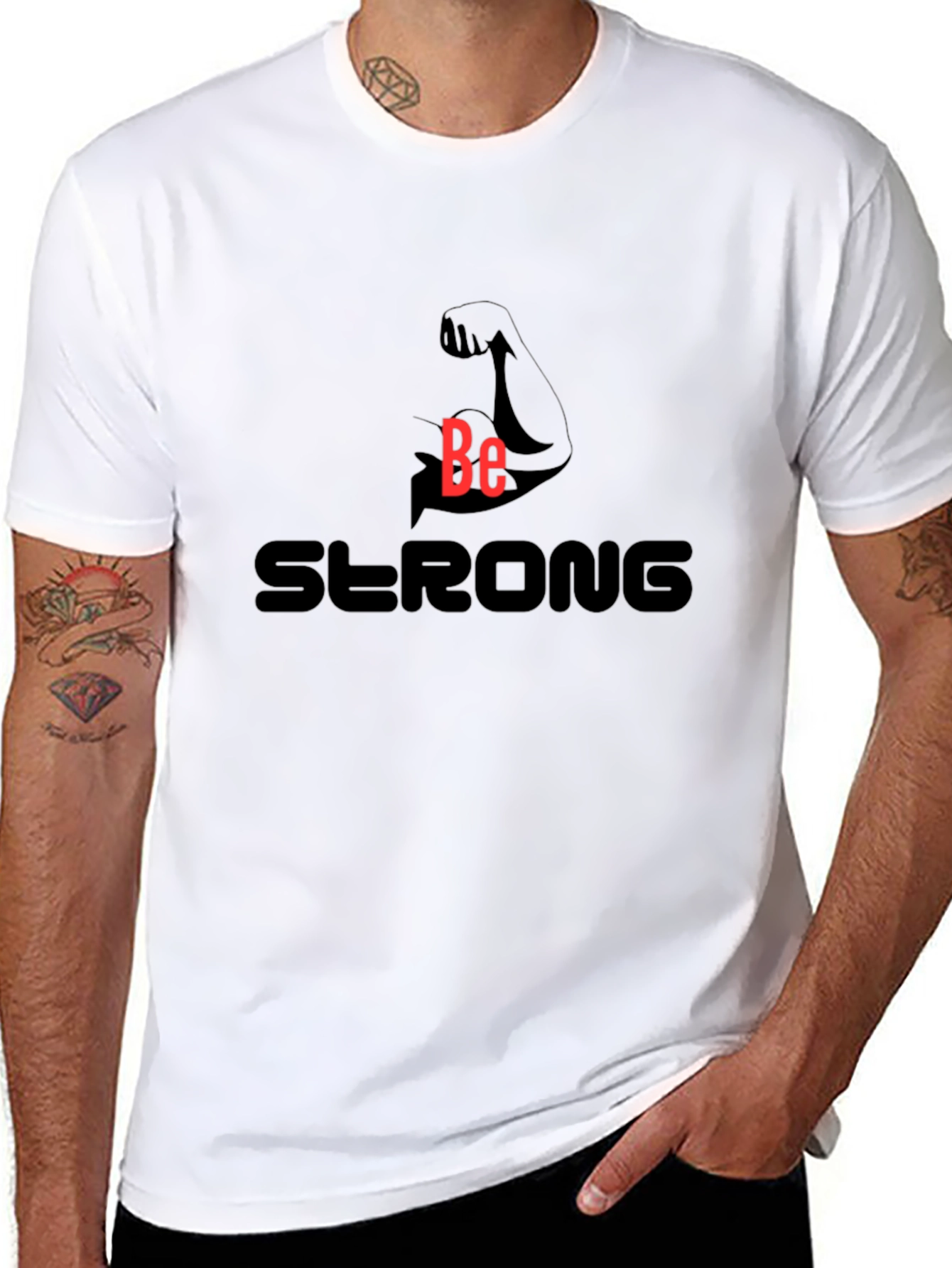 Be Strong Graphic Tee - Black