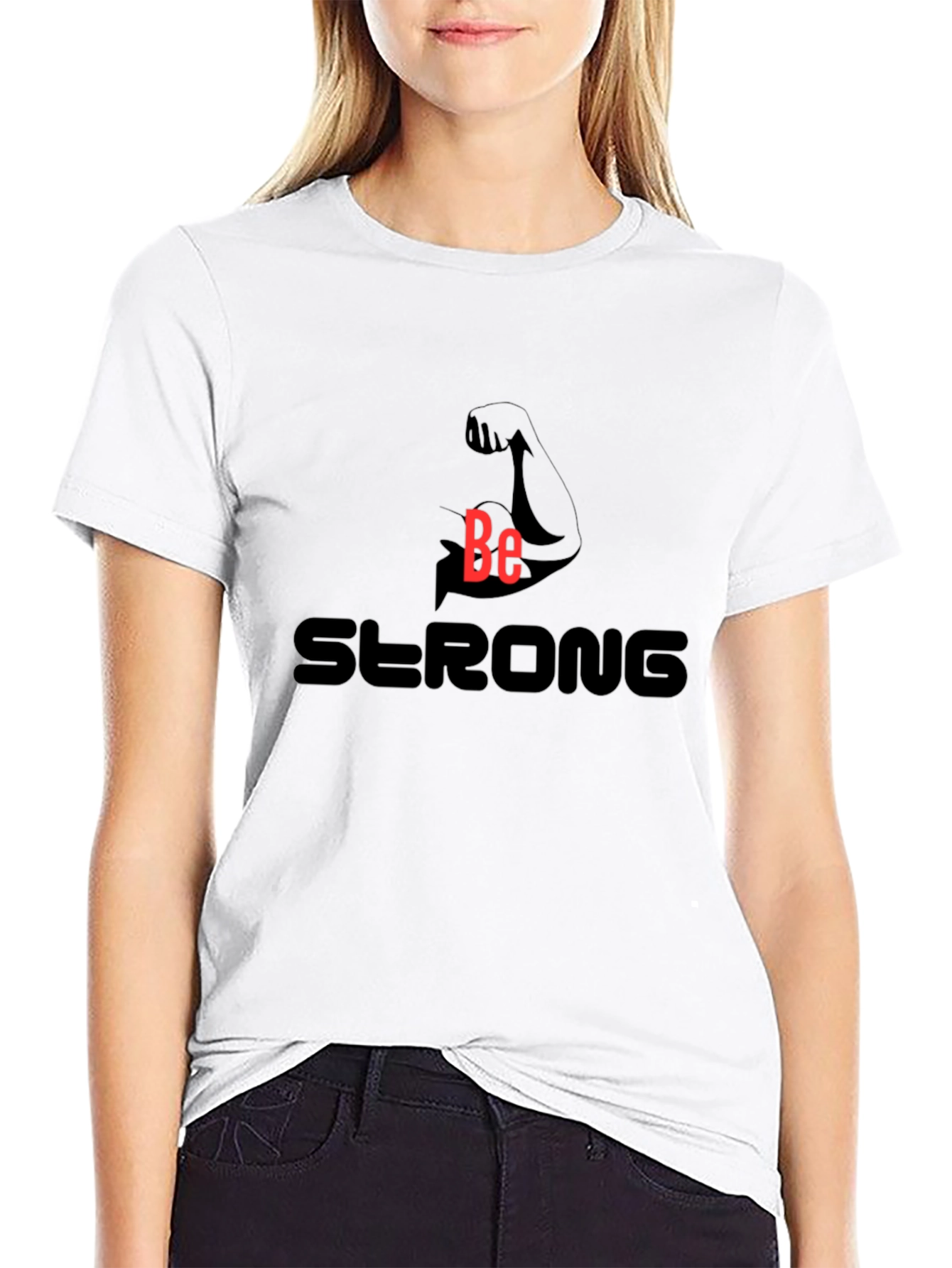 Be Strong Graphic Tee - Black