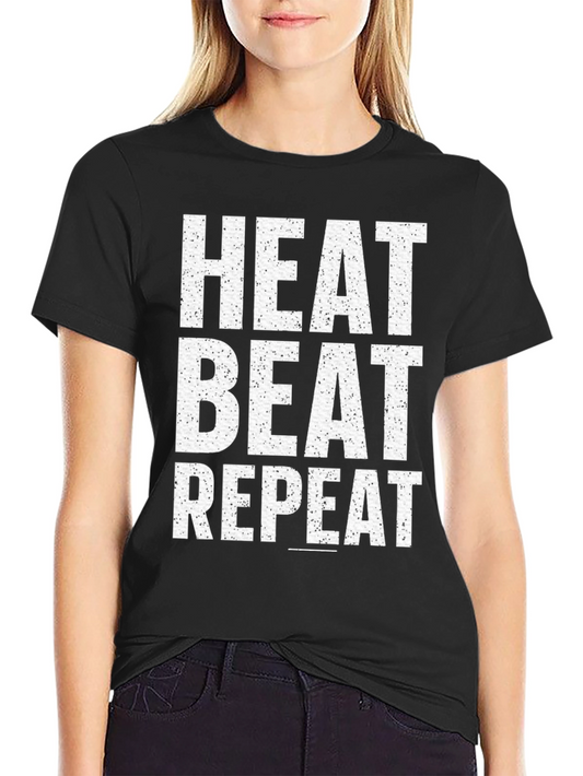 Heat Beat Repeat Graphic Tee - Black