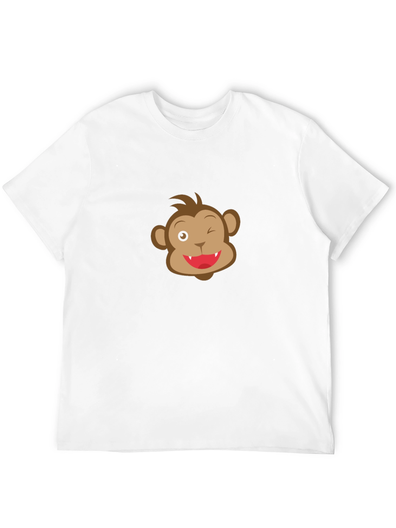 Funny Monkey Face Black T-Shirt