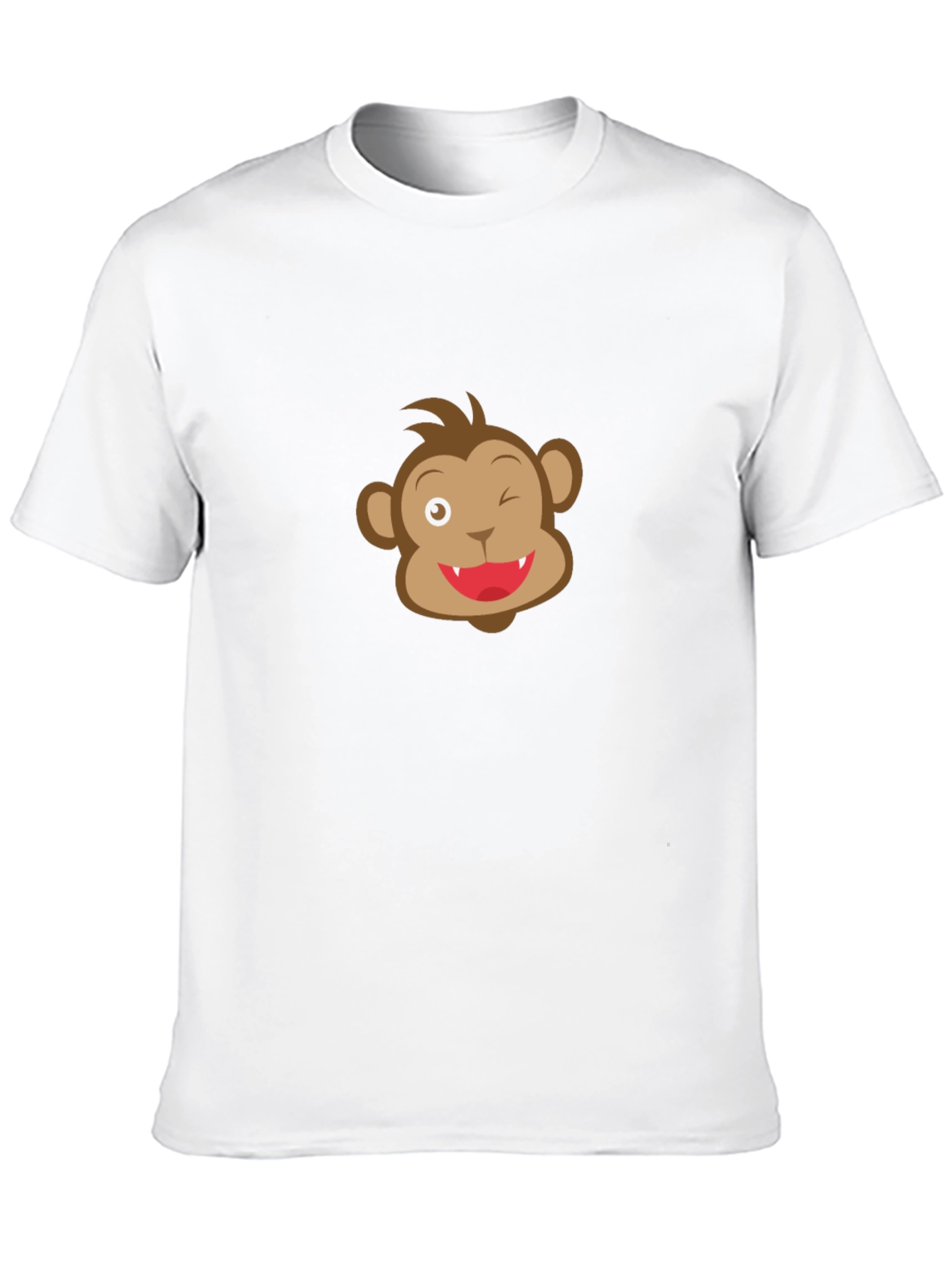 Funny Monkey Face Black T-Shirt