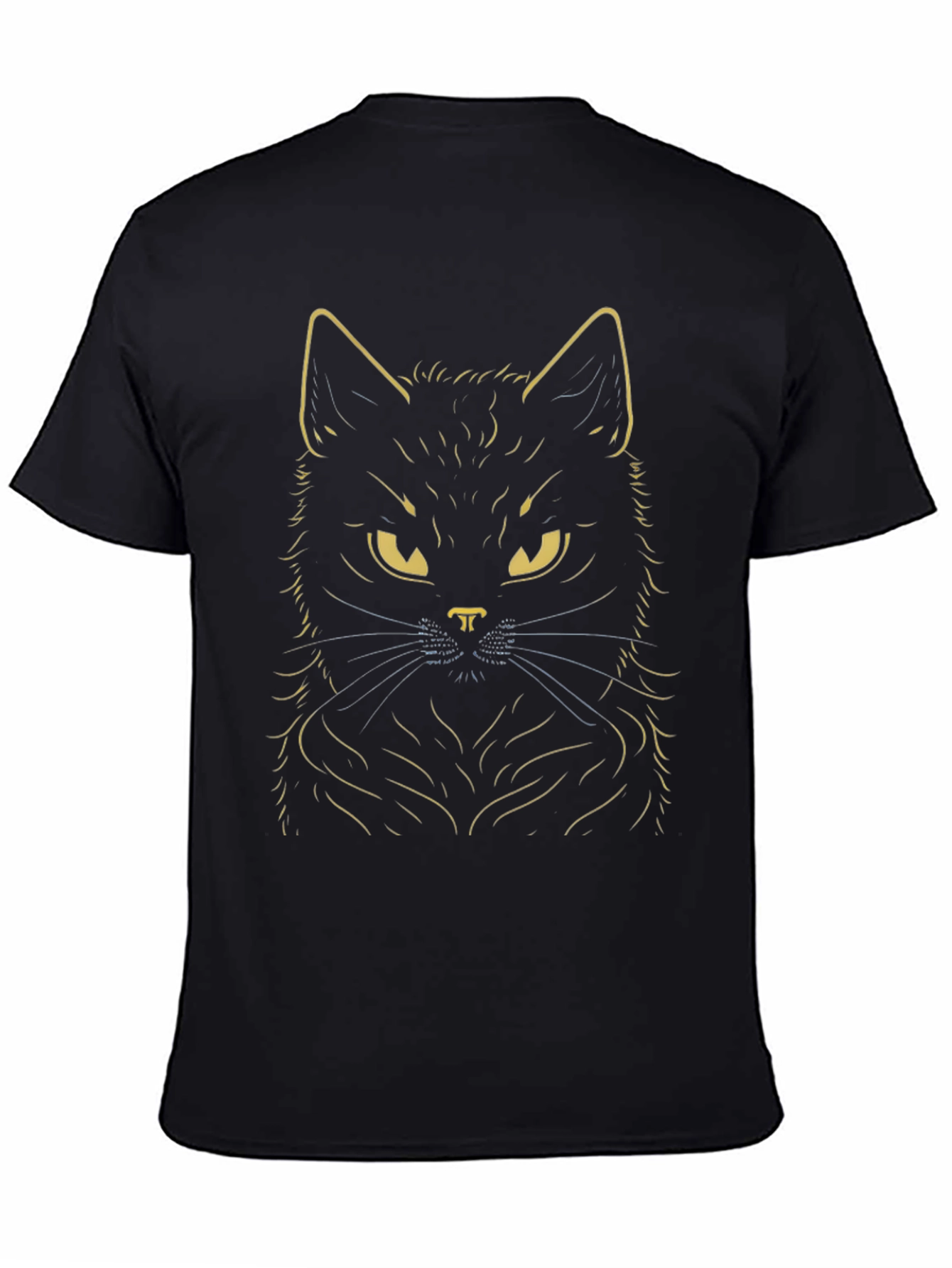 Black Cat Graphic T-Shirt - Mens Crew Neck Tee