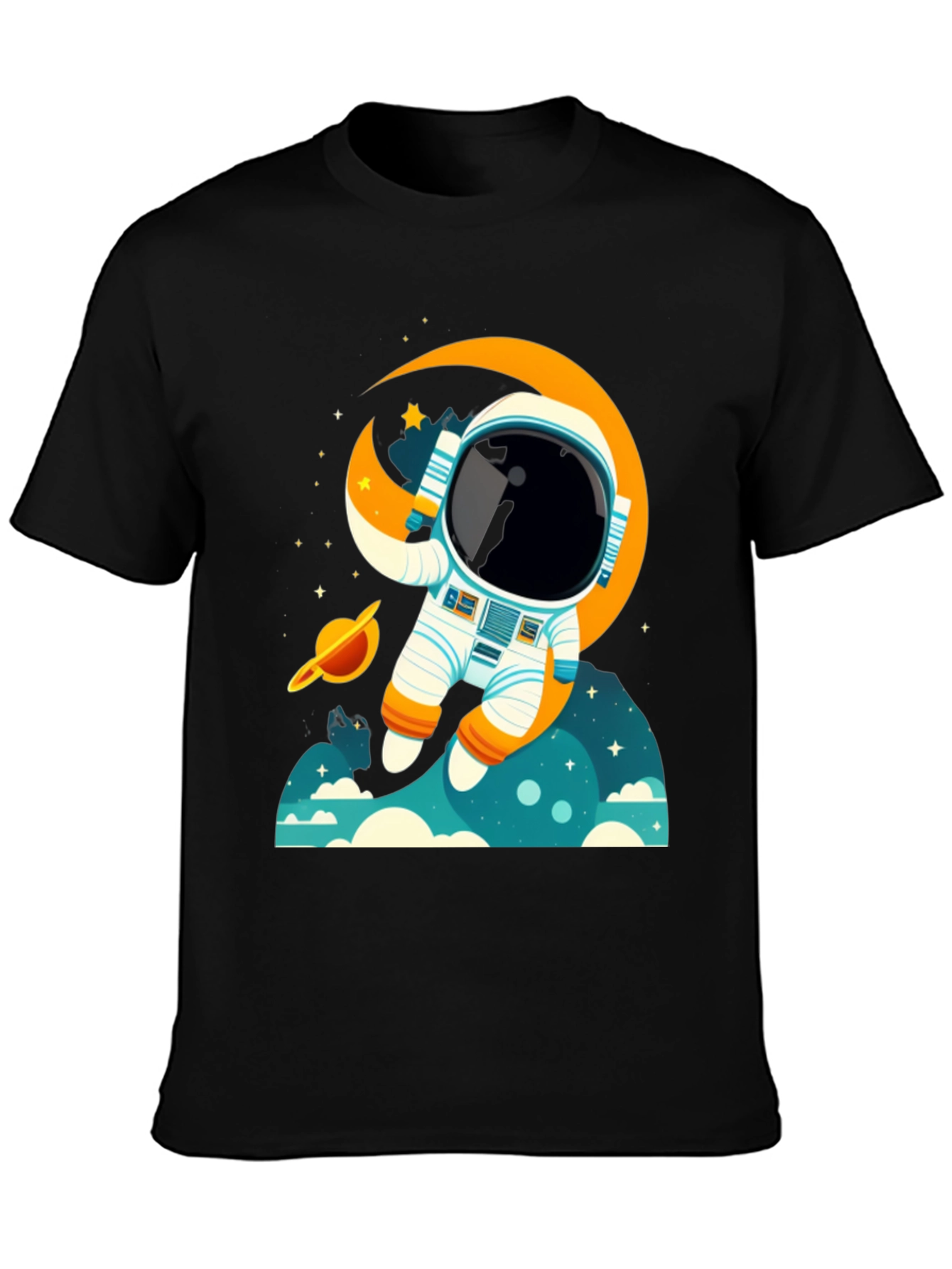 Astronaut Space Adventure Graphic T-Shirt