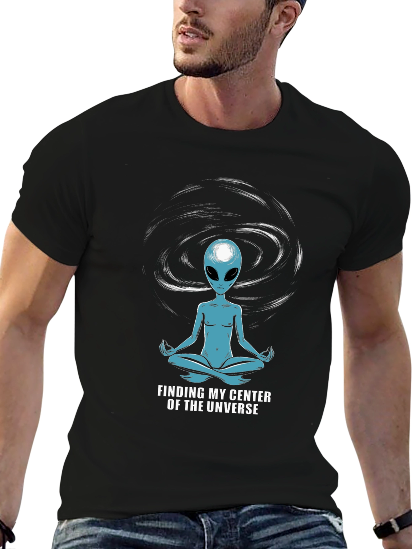 Alien Meditation T-Shirt - Find Your Center