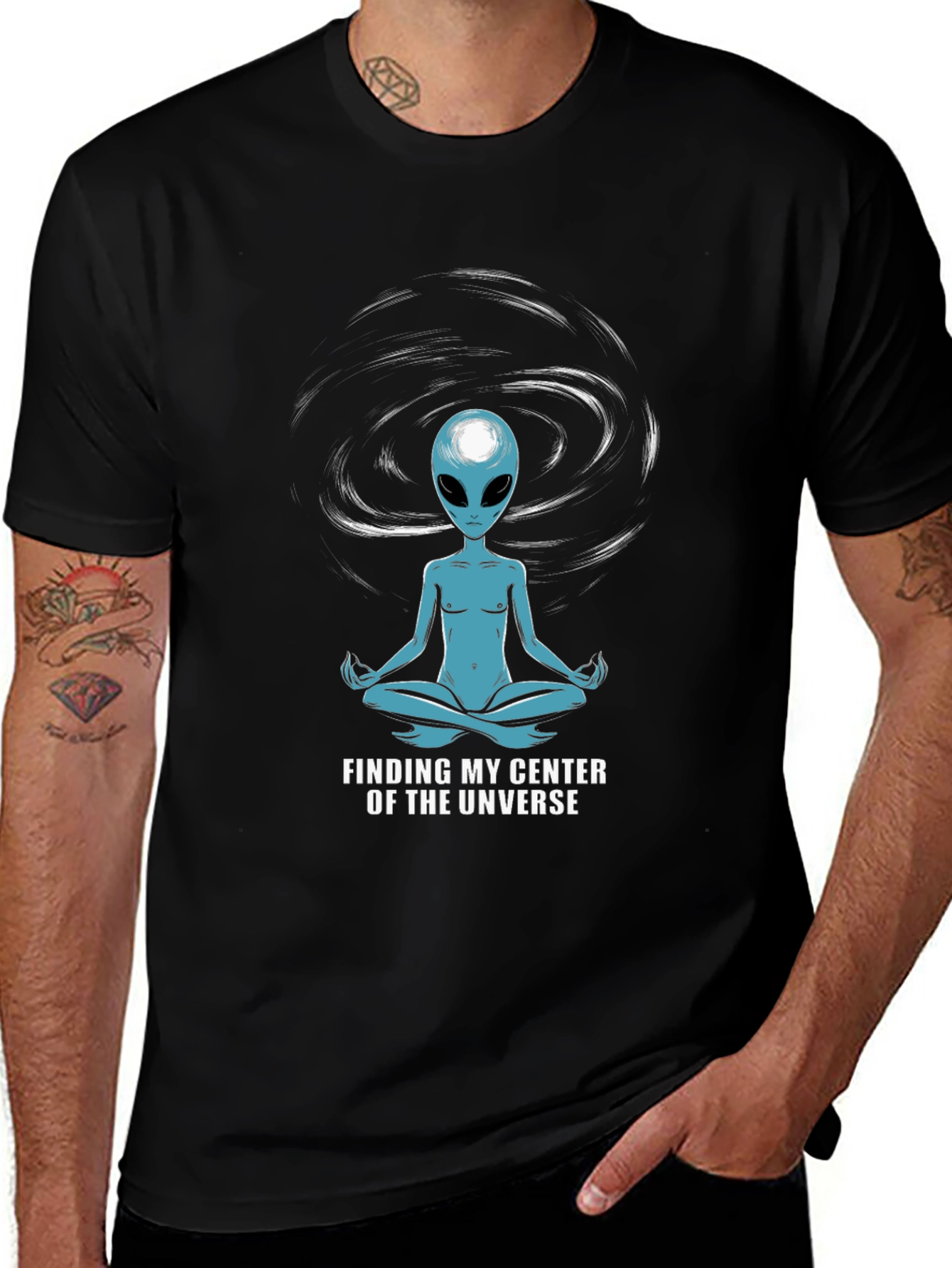 Alien Meditation T-Shirt - Find Your Center