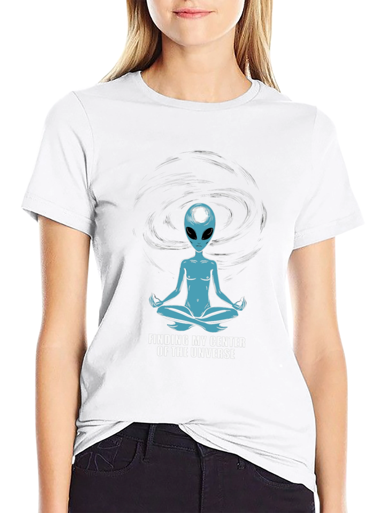 Alien Meditation T-Shirt - Find Your Center