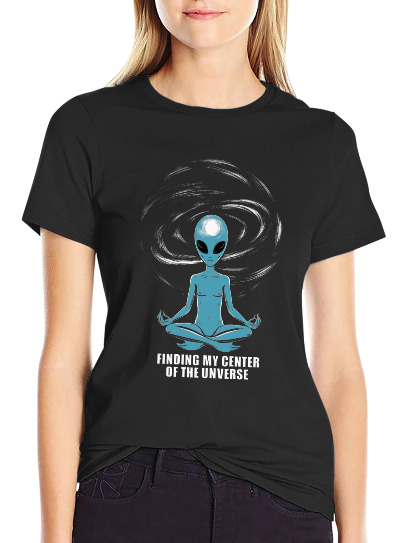 Alien Meditation T-Shirt - Find Your Center